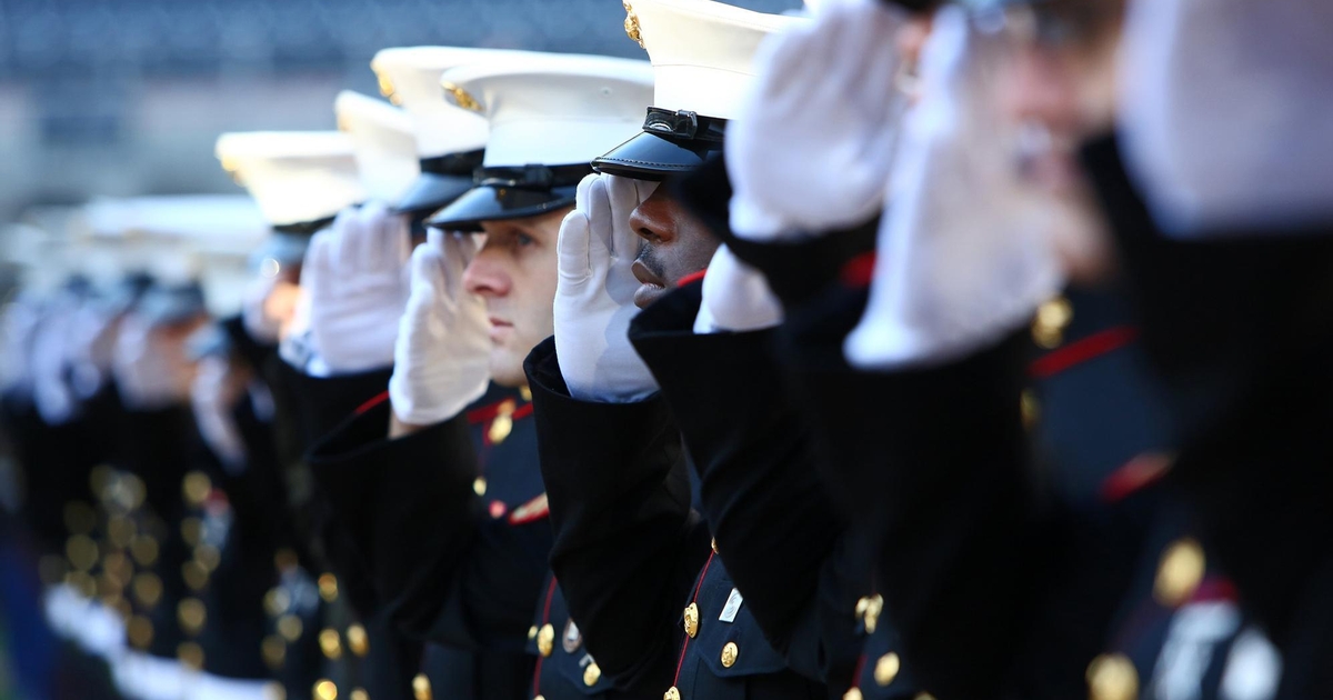 Line of Marines